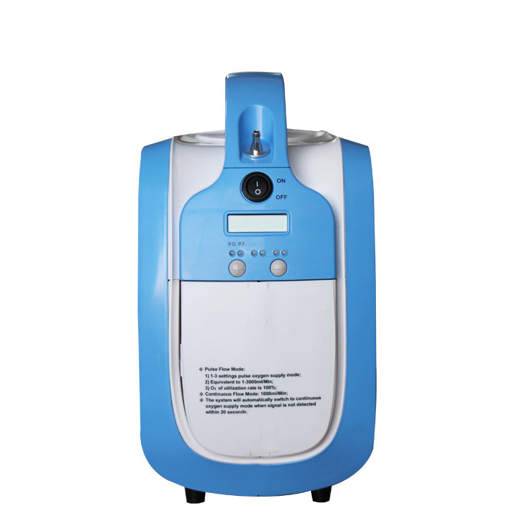 ʻO 3LPM Portable Oxygen Concentrator me ka mana o ka pākaukau Pulse Flow a me ke kahe mau