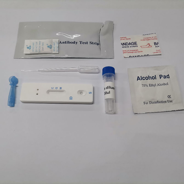 ʻO Covid-2019 Colloidal Gold Antibody Kit Igm Igg Rapid Antigen Test Kit