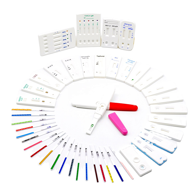 ʻO ke kiʻekiʻe kiʻekiʻe o ka Lapaʻau Diagnostic Antigen a me ka Neutralizing Antibody Malaria Igg Igm Hiv Hcg Flus Pcr A+b Swab Rapid Test Kit